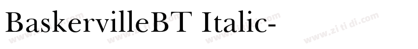 BaskervilleBT Italic字体转换